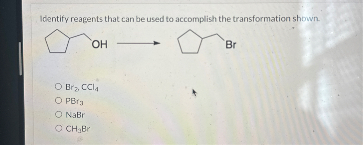 Identify reagents that can be used to accomplish the | Chegg.com