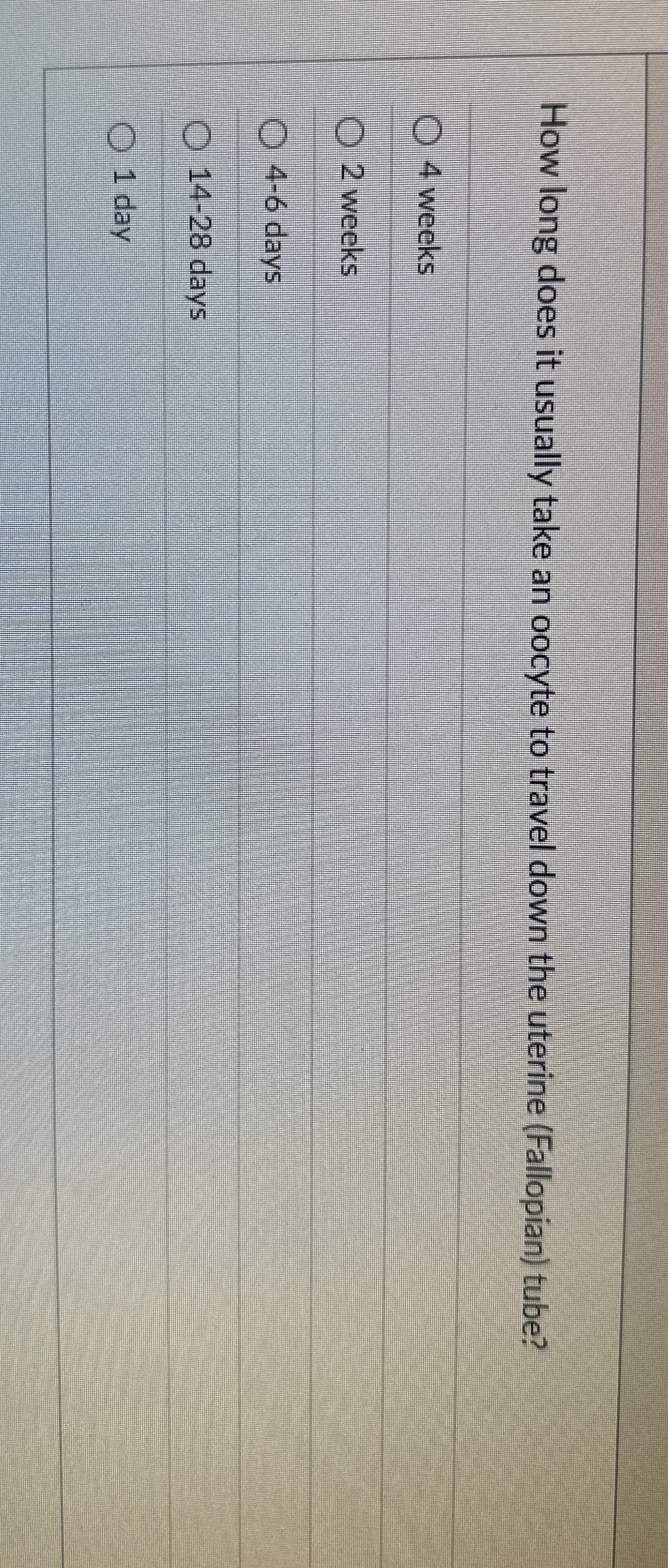 Solved How long does it usually take an oocyte to travel