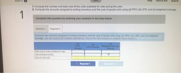 Solved 1 Seminole Company began the year with 22,500 units | Chegg.com