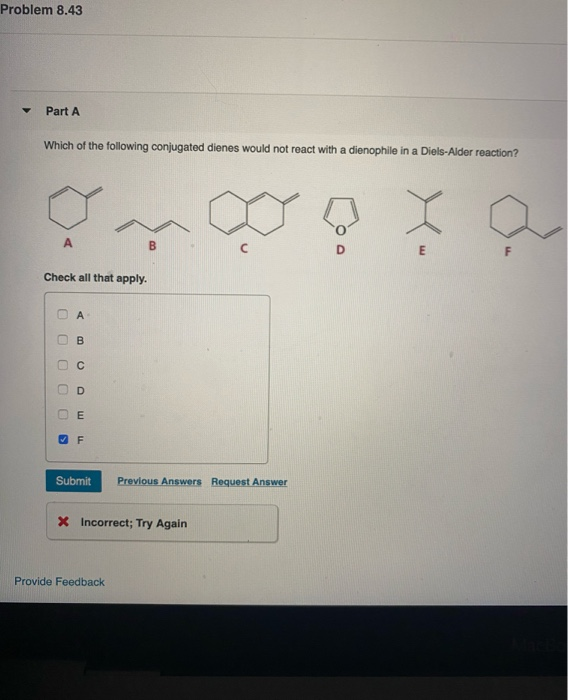 Solved Problem 8.43 Part A Which of the following conjugated | Chegg.com