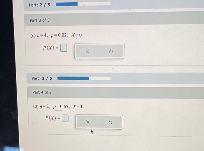 Solved Compute The Probability Of X Successes Using The | Chegg.com