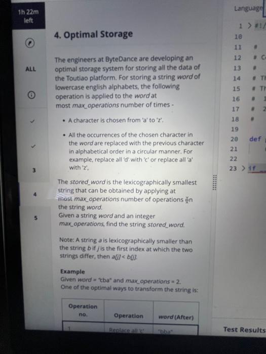 Solved The engineers at ByteDance are developing an optimal | Chegg.com