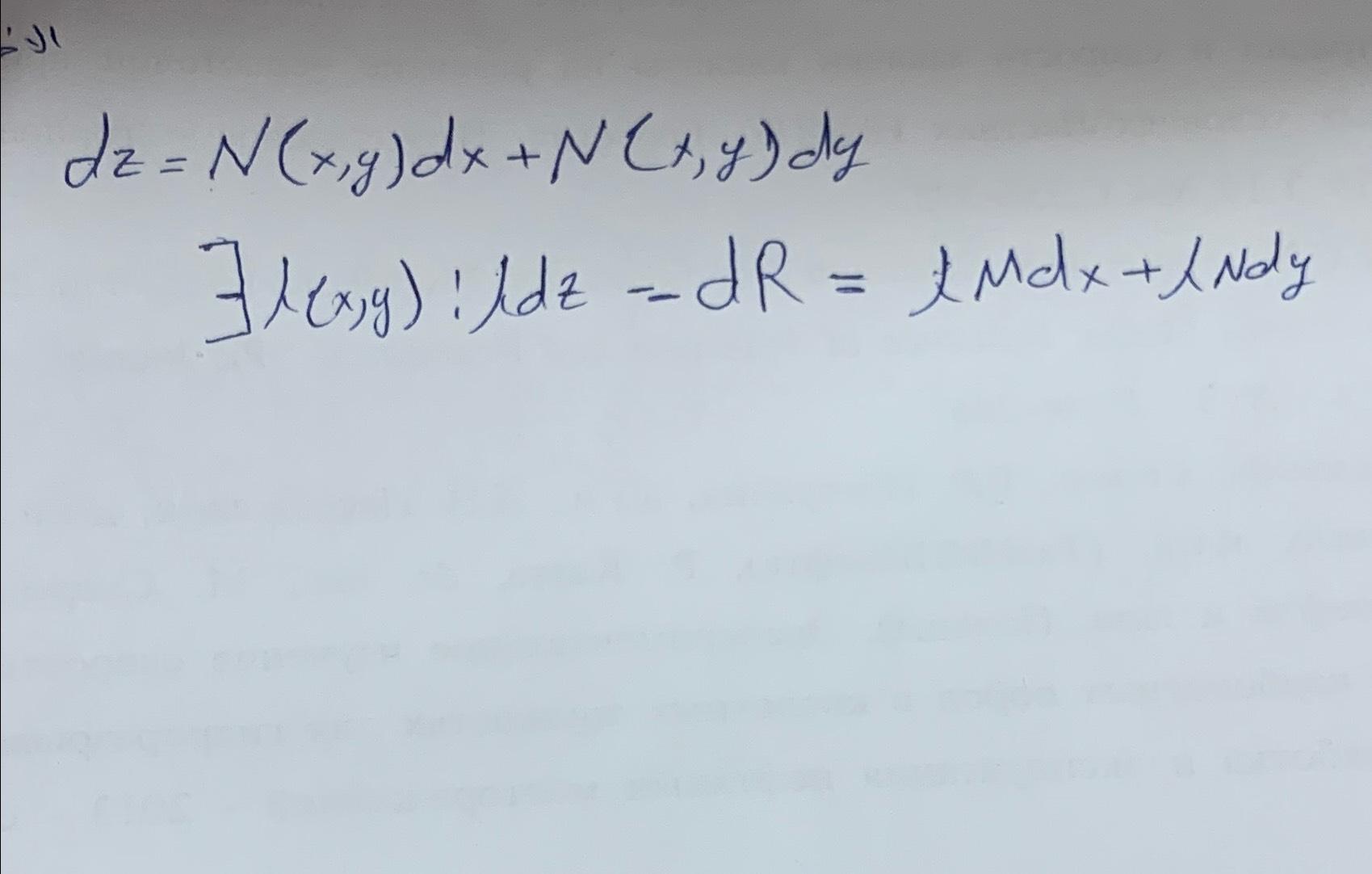 Solved Dz N X Y Dx N X Y Dyeeλ X Y μdz Dr λmdx λndy