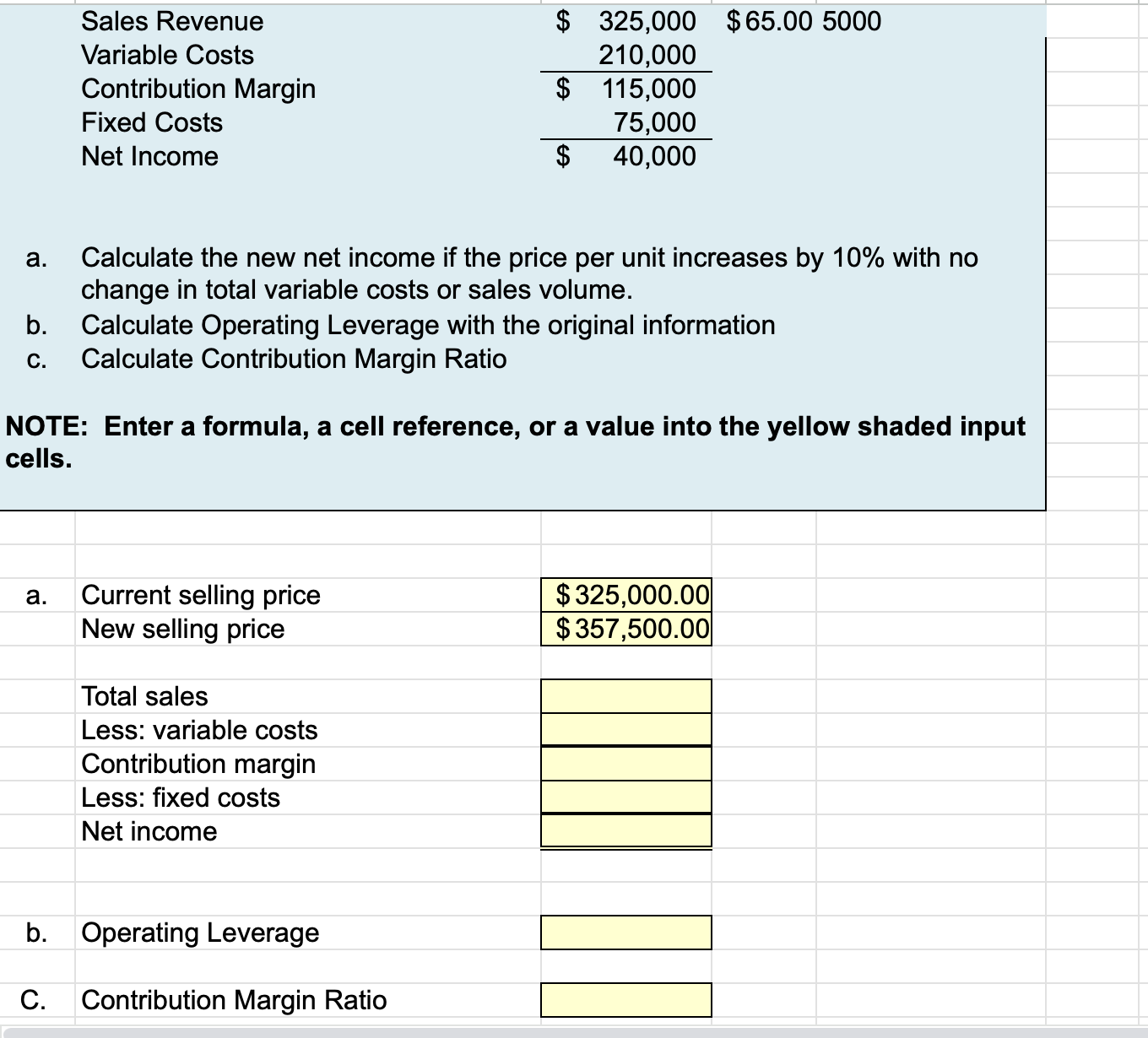 Solved Sales RevenueVariable CostsContribution MarginFixed