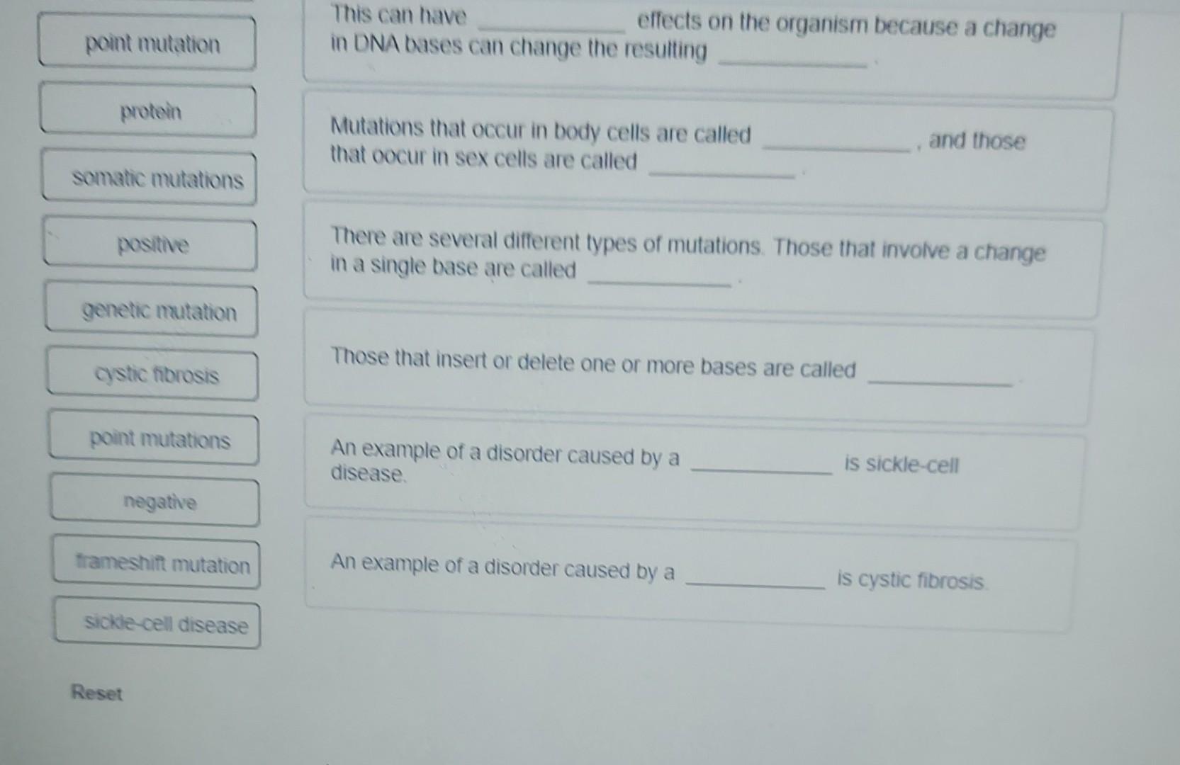 Solved A is a change in the sequence of bases in DNA. This | Chegg.com