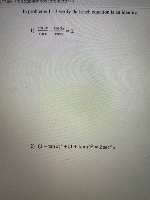 Solved /?tabu003drmu0026ogbl#inbox?projectoru003d1 In problems 1 - 3  Chegg.com