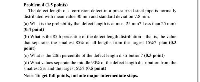 Solved Problem 4 (1.5 points) The defect length of a | Chegg.com