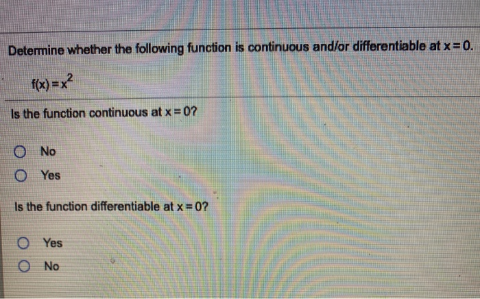 Solved Determine whether the following function is | Chegg.com