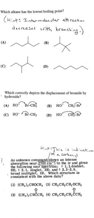 Which Alkane Has The Lowest Boiling Point