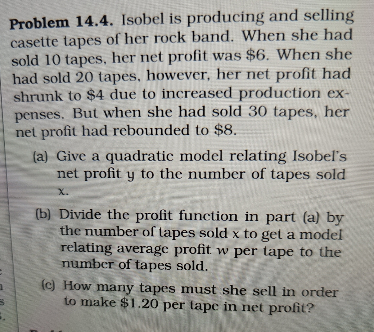Solved Problem 14.4. ﻿Isobel is producing and selling
