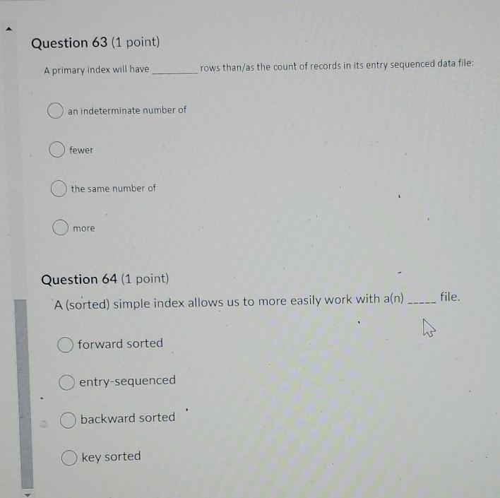 with data no primary index on commit preserve rows
