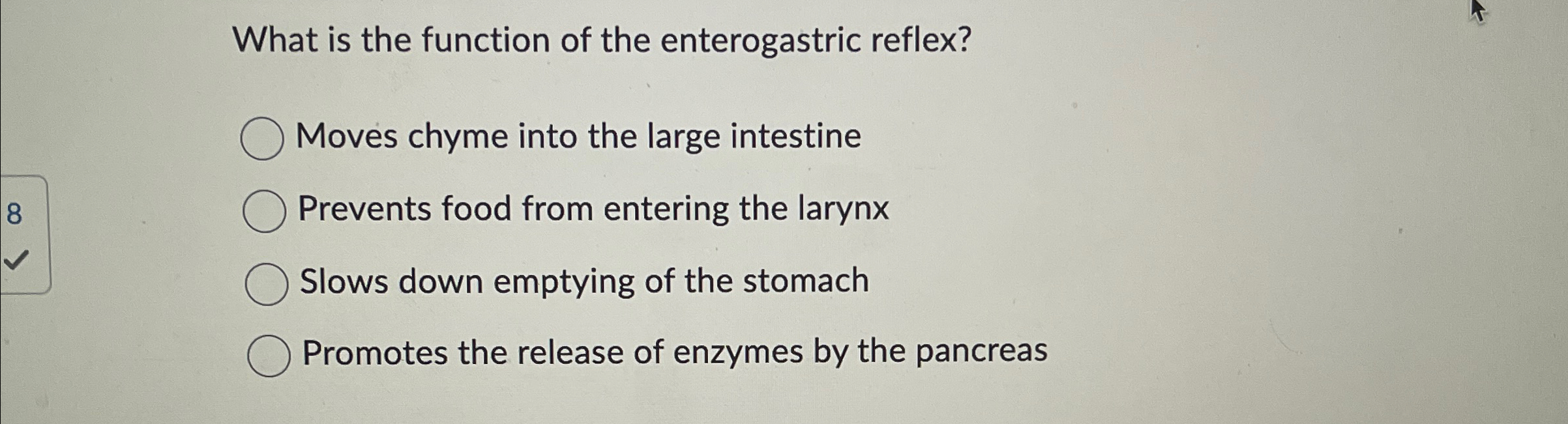 Solved What is the function of the enterogastric | Chegg.com