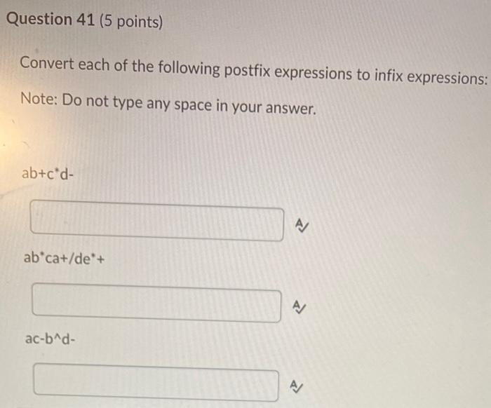 Solved Convert Each Of The Following Postfix Expressions To | Chegg.com