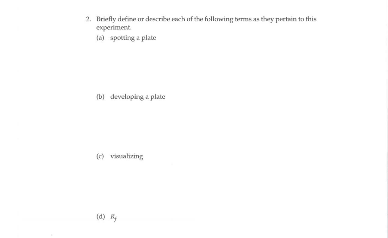 Solved Briefly define or describe each of the following | Chegg.com
