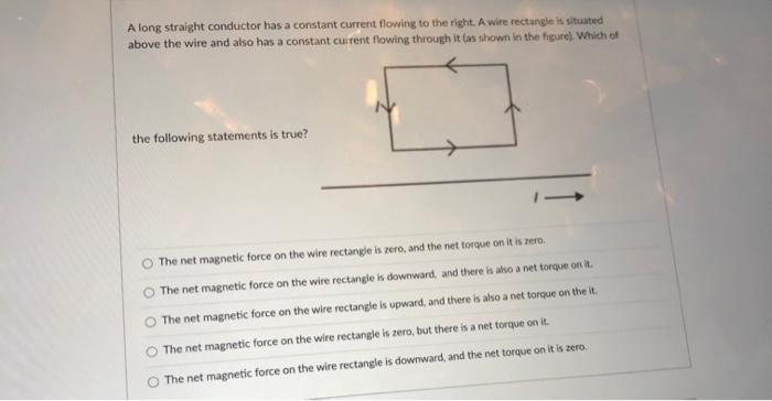 Solved A long straight conductor has a constant current | Chegg.com