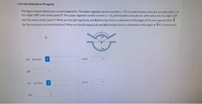 Solved The figure below shows two current segments. The | Chegg.com