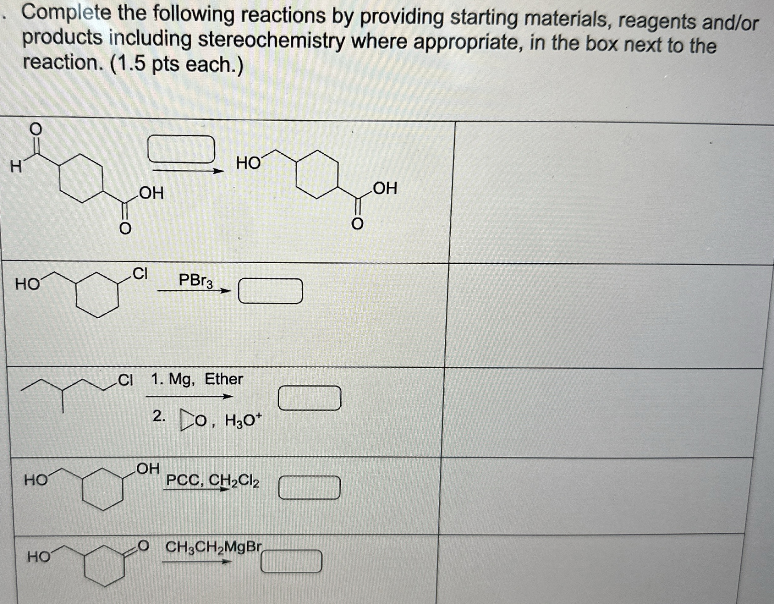 Solved ASsiginment4TVame:Complete the following reactions by | Chegg.com