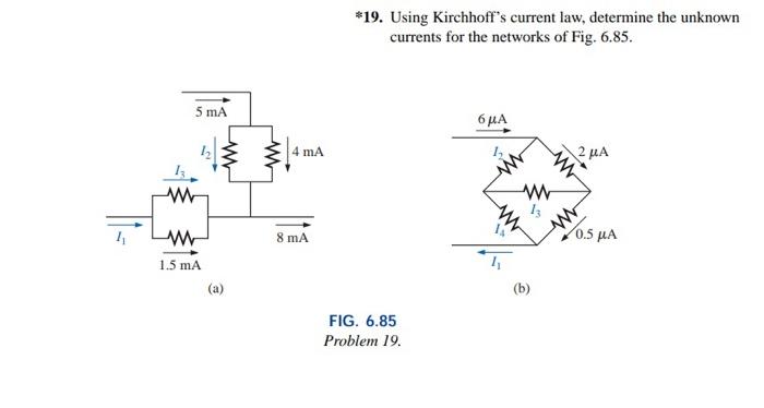 Solved *19. Using Kirchhoff's current law, determine the | Chegg.com