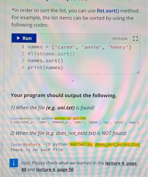 Solved Topic: Sorter You are given a file which has a state | Chegg.com