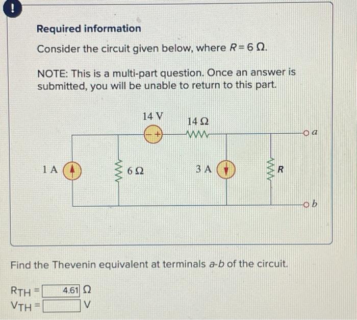 Solved Required information Consider the circuit given | Chegg.com