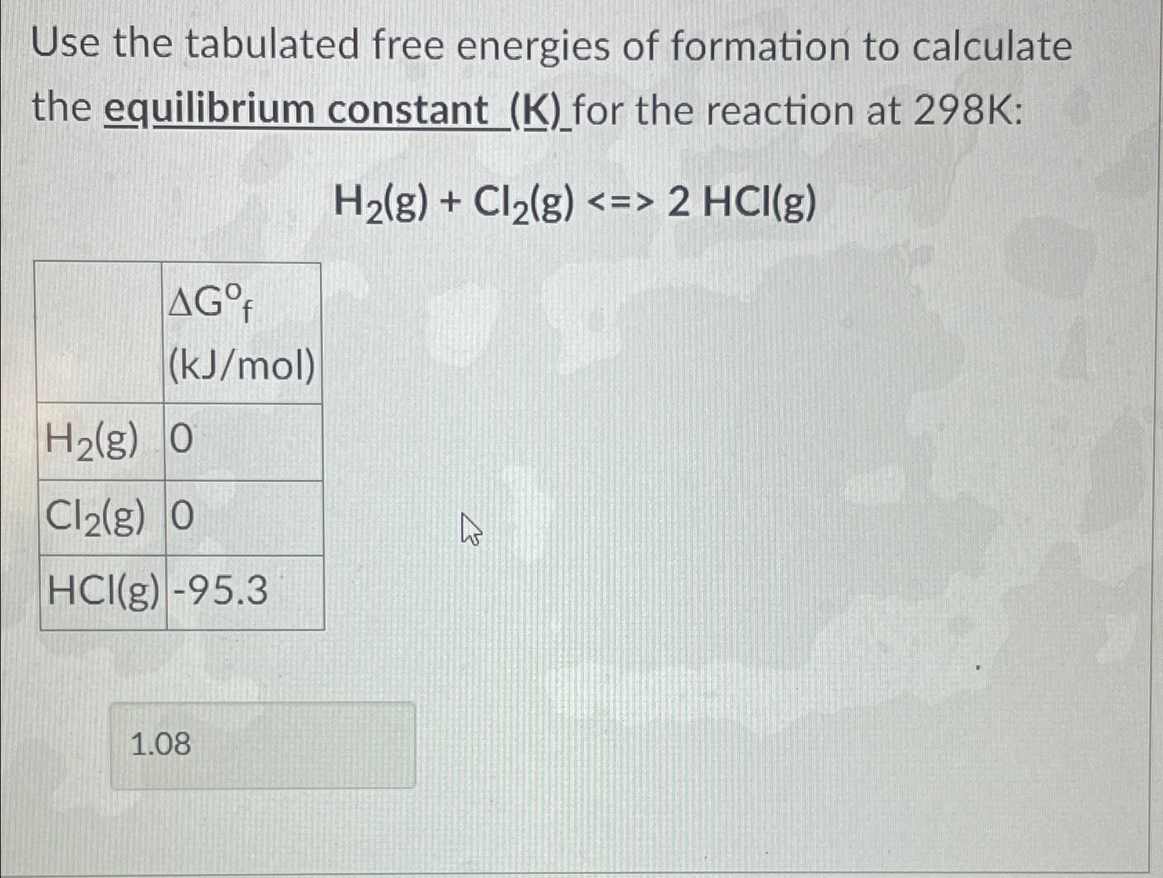 Solved Use the tabulated free energies of formation to | Chegg.com