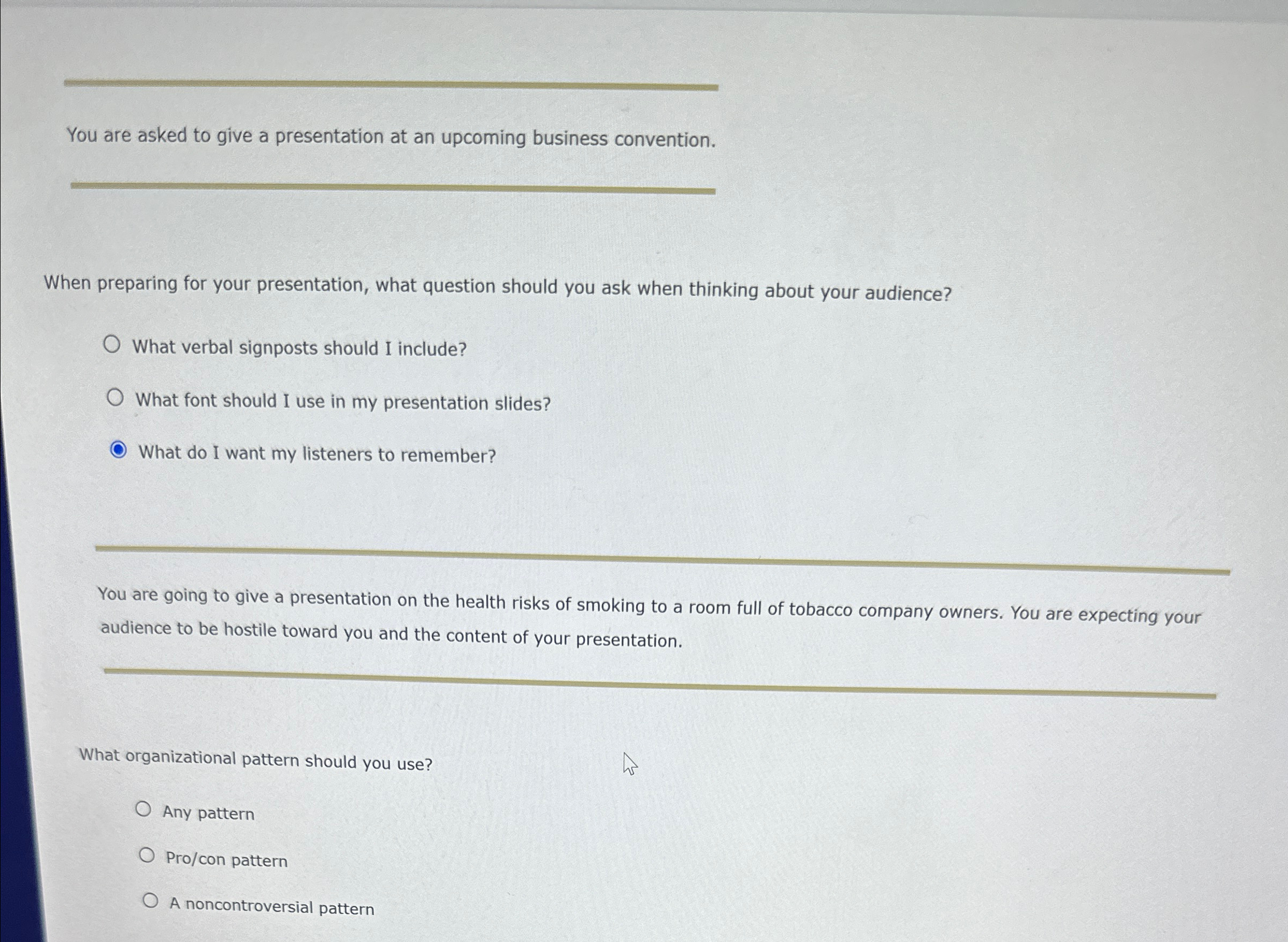 Solved You are asked to give a presentation at an upcoming | Chegg.com