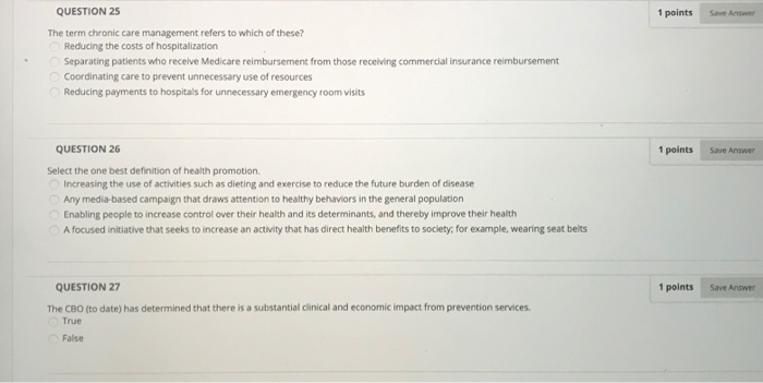 Solved QUESTION 25 1 points Save Answer The term chronic | Chegg.com