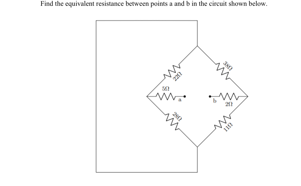 Solved Find The Equivalent Resistance Between Points A And B | Chegg.com