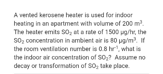 venting kerosene heaters indoors