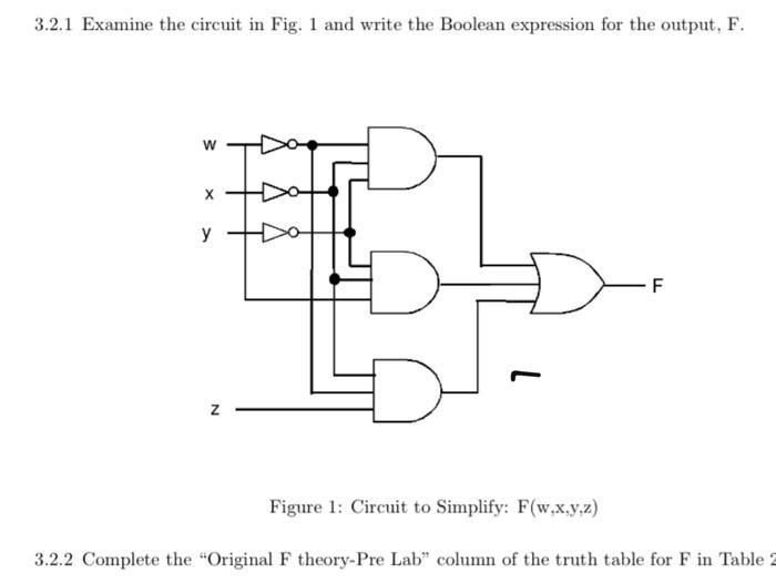 Solved 3.2.1 Examine the circuit in Fig. 1 and write the | Chegg.com