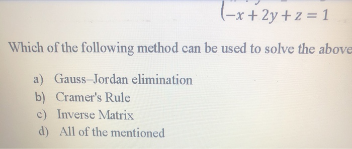 Solved Consider the following system of linear equations x | Chegg.com