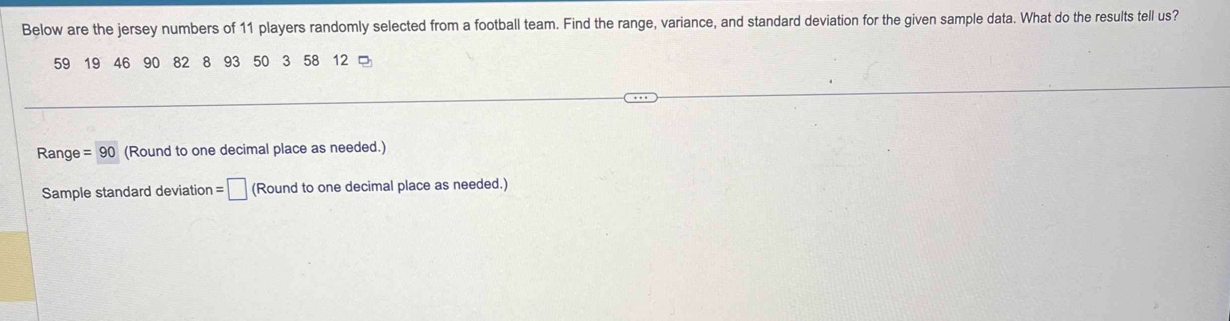 Below are the jersey numbers of 11 ﻿players randomly