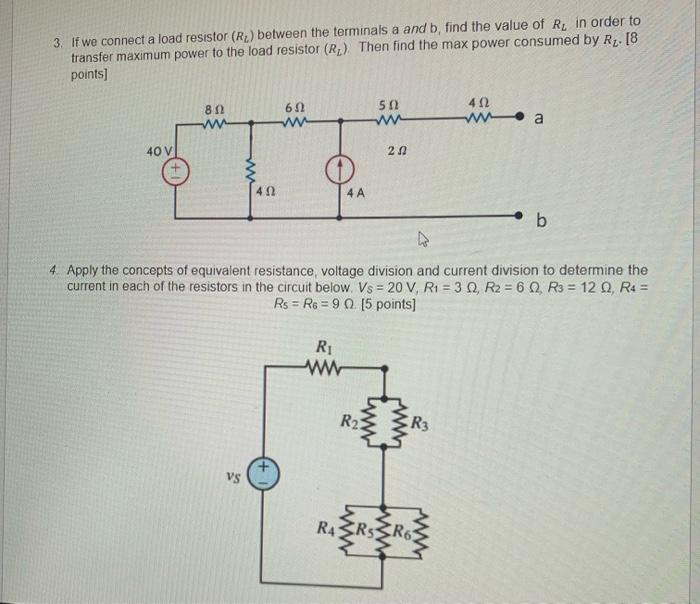 Solved 3. If we connect a load resistor (R2) between the | Chegg.com