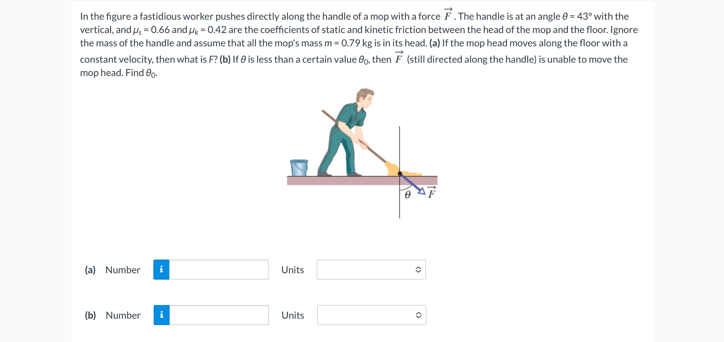 Solved In the figure a fastidious worker pushes directly | Chegg.com