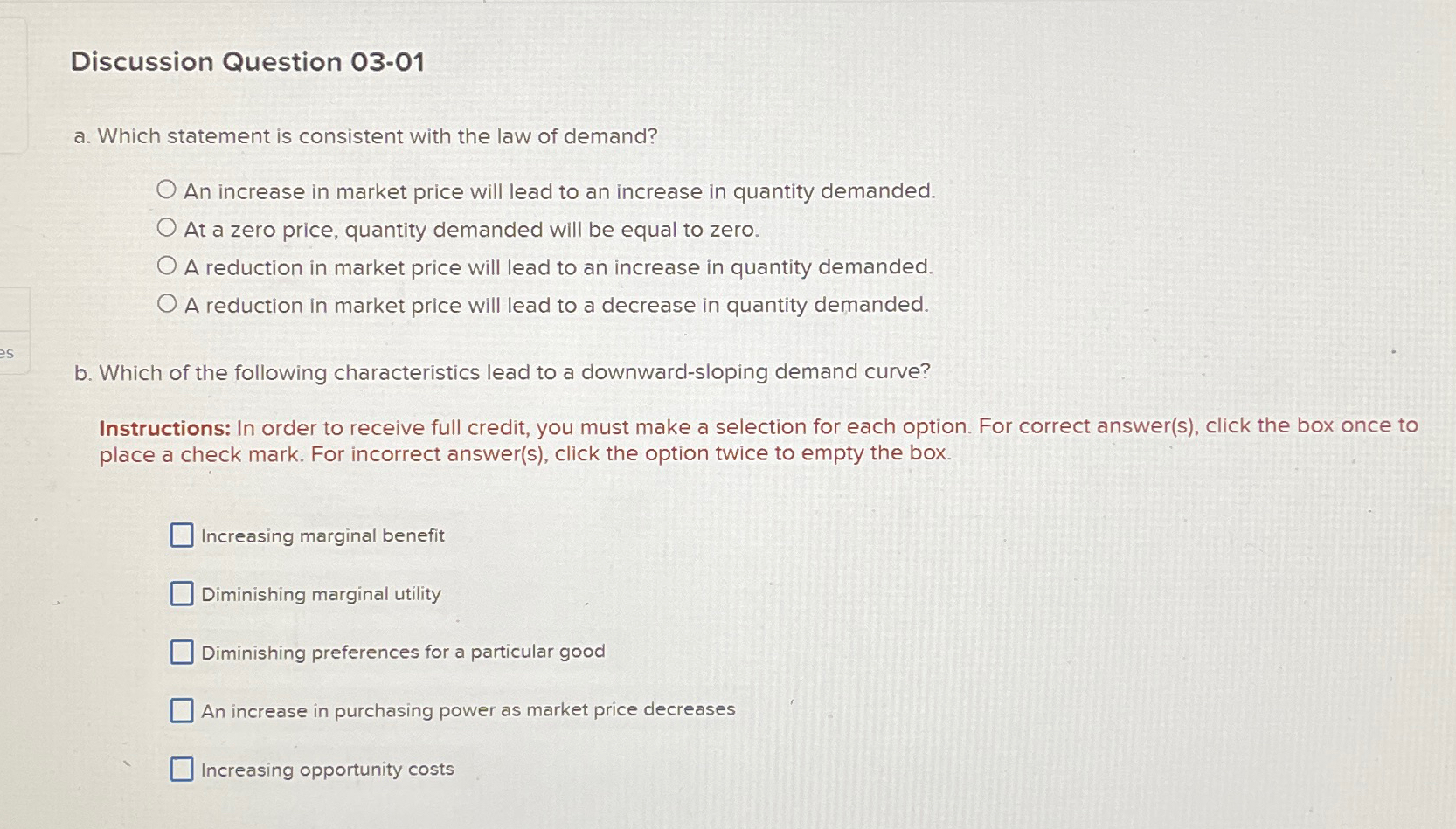 Solved Discussion Question 03-01a. ﻿Which statement is | Chegg.com