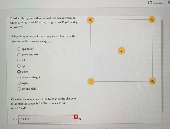 Solved Resources Consider the figure with a symmetrical | Chegg.com
