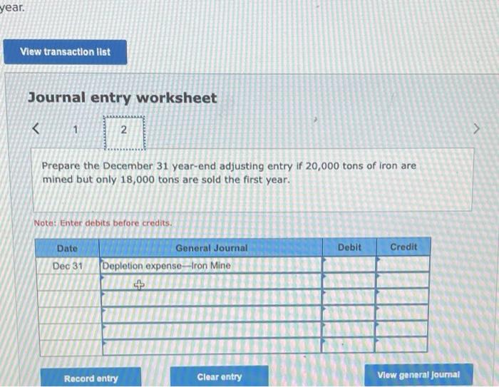 Solved Check My Work Exercise 8-20 (Static) Depletion Of | Chegg.com