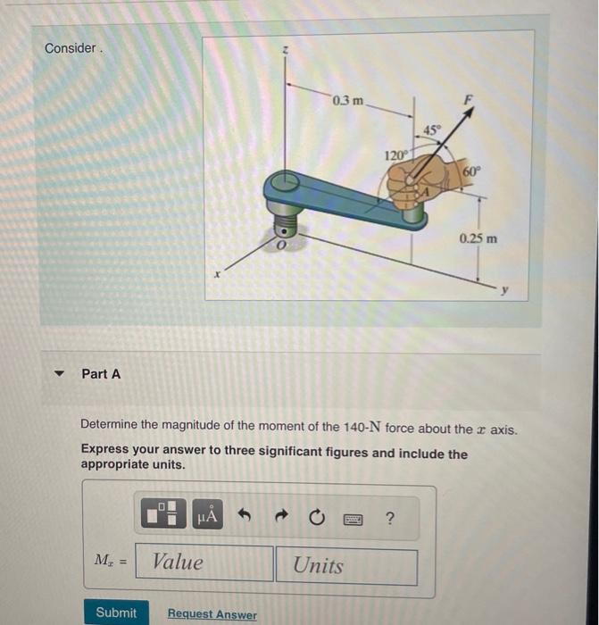 Solved Consider . Part A Determine the magnitude of the | Chegg.com