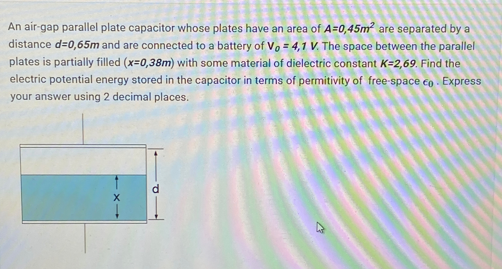 Solved An air-gap parallel plate capacitor whose plates have | Chegg.com