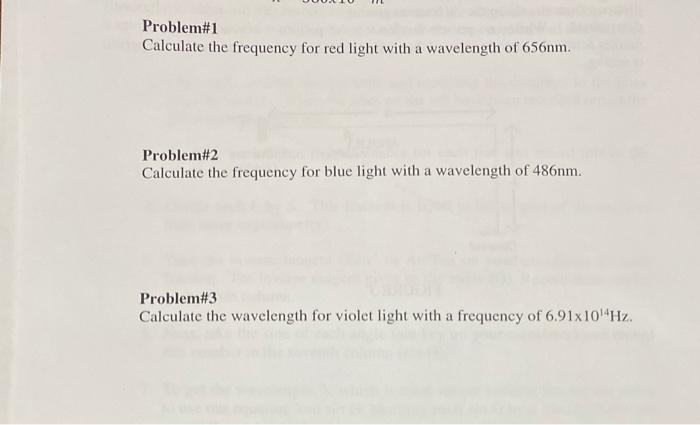 calculate the frequency of red light with a wavelength of 635 nm