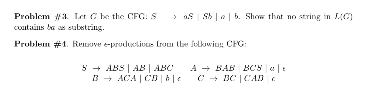 Solved Automata theory. Problem #3. ﻿Let G ﻿be the CFG: | Chegg.com