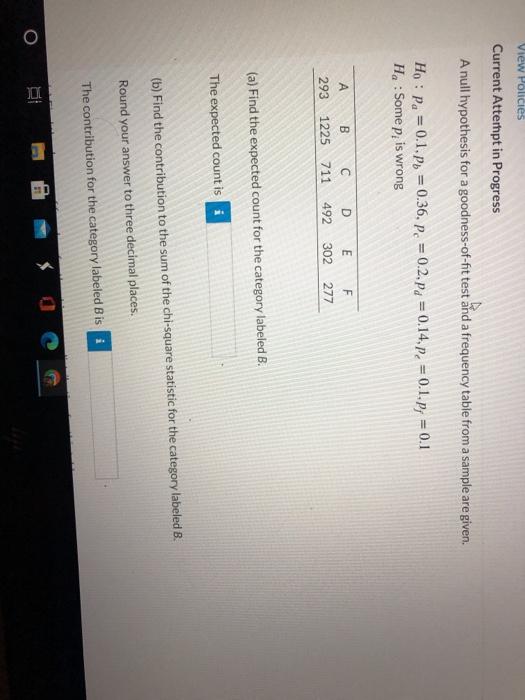 Solved View Policies Current Attempt in Progress A null | Chegg.com