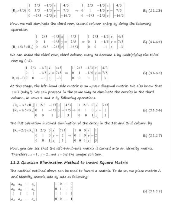 Solved Chapter 11. Linear Systems Of Equations In | Chegg.com