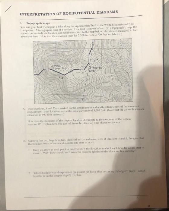 Solved L. Topographic maps You and your best friend plan a | Chegg.com