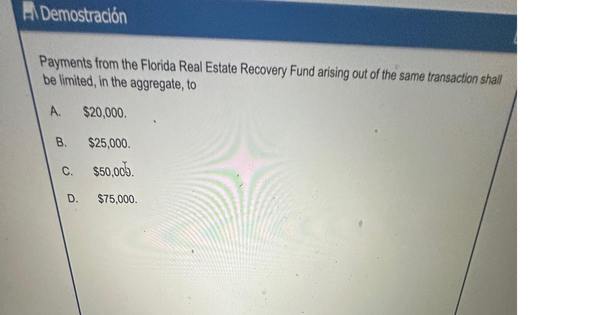 Solved Al DemostraciónPayments from the Florida Real Estate