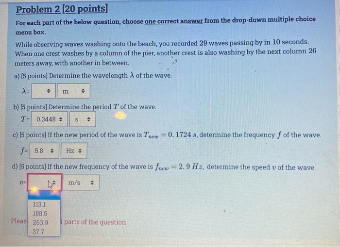 Solved Problem 2 [20 points) For each part of the below | Chegg.com