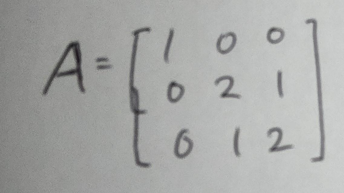 Solved (1) Find the four fundamental subspaces of A and each | Chegg.com
