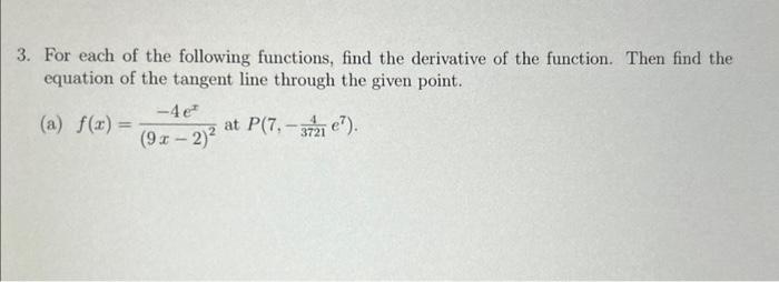 Solved 3. For each of the following functions, find the | Chegg.com