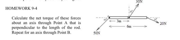 Solved Calculate the net torque of these forces about an | Chegg.com