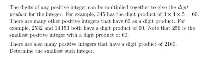 the product of a positive integer and 1 is dash